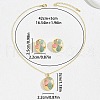 Oval with Flower Pattern Brass Enamel Pendant Necklaces & Stud Earrings Sets FS-WGB45B2-01-4