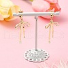 Alloy Bowknot Dangle Stud Earrings EJEW-TA00327-2