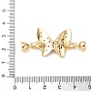 Butterfly Brass Micro Pave Clear Cubic Zirconia Fold Over Clasps KK-U059-44G-3