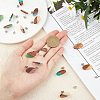 SUPERFINDINGS Transparent Resin & Walnut Wood Stud Earring Findings MAK-FH0001-13-3