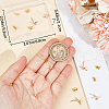 Beebeecraft 10Pcs Star Shape Brass Cubic Zirconia Stud Earring Findings KK-BBC0012-69-3