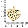 Brass Micro Pave Cubic Zirconia Pendants KK-C094-01A-G-3