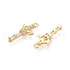 Brass Micro Pave Cubic Zirconia Pendants KK-N263-84G-2