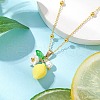 Resin Fruit Pendant Necklaces NJEW-JN05204-01-1