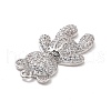 Eco-friendly Brass Micro Pave Clear Cubic Zirconia Pendants KK-D079-02P-3