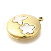 Ion Plating(IP) 304 Stainless Steel Pave Shell Pendants STAS-K263-70G-2