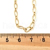 Brass Textured Oval Link Chain Necklaces for Women Men NJEW-F337-07G-3