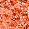 Opaque & Transparent Inside Colours Glass Seed Beads SEED-F004-4mm-02-1