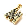Golden 304 Stainless Steel Pendants STAS-K300-01G-M-2