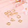 Brass Micro Pave Cubic Zirconia Hoop Earring Findings KK-PJ0001-06G-6