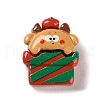 Christmas Theme Opaque Resin Decoden Cabochons RESI-F053-C10-1