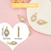 Rack Plating Brass Micro Pave Clear Cubic Zirconia Pendants ZIRC-SZ0004-02-5