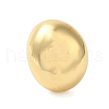 Oval Brass Finger Rings for Women RJEW-A046-05G-2
