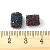 Rhinestone Clay Pave Brass Beads KK-P305-08G-3