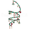 Christmas Theme Glass Beaded Hanging Ornaments HJEW-TA00183-4