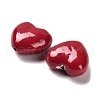 Heart Brass Enamel Beads KK-M324-08A-G02-2
