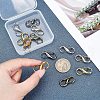 WADORN 12Pcs 6 Color Alloy DIY Bags Adjustable Clasps Accessories FIND-WR0003-24-6