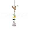 Crystal and Alloy Rhinestones Steel Wire Pendant Decorations HJEW-R050-01KCGP-2