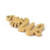 Mother's Day PVD Vacuum Plating 304 Stainless Steel  Beads STAS-C035-01G-3