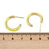 C-Shaped Brass Enamel Stud Earrings EJEW-S277-11G-7