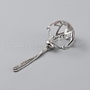 Anti-Tarnish Sterling Silver Flower Pendant Blank for Irregular Gemstone Cabochon Pendant Settings FIND-WH0417-59P-2