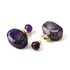 Natural Mixed Stone Perfume Bottle Pendants G-L623-07G-3