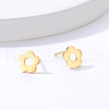Stainless Steel Flower Stud Earrings DW6550-4