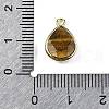Natural Tiger Eye Faceted Pendants G-U019-05G-11-3