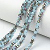 Electroplate Glass Beads Strands EGLA-A034-J4mm-R01-1