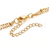 Bullet Natural Gemstone Pendant Necklaces Set for Girl Women NJEW-JN03670-7