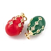 Brass Micro Pave Cubic Zirconia Pendants KK-E112-14G-3