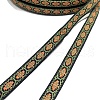 50 Yards Ethnic Style Embroidered Woven Nylon Flower Jacquard Ribbon PW-WG0FDC2-03-1