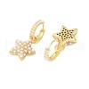 Real 18K Gold Plated Baroque Brass Hoop Earrings for Women EJEW-S232-02G-03-3