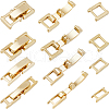 SUNNYCLUE 12Pcs 4 Styles Eco-Friendly Brass Watch Band Clasps KK-SC0004-09-1
