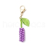 Mulberry Glass Seed Beaded Pendant Decorations HJEW-MZ00267-02-2