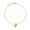 Ion Plating(IP) Initial Letter 304 Stainless Steel Pendant Necklaces NJEW-R265-05G-Z-2