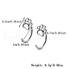 Sweet and Cute S925 Sterling Silver Cat Paw Print Stud Earrings KS0788-2