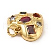 Brass Micro Pave Cubic Zirconia Pendants KK-H433-15G-3