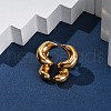 304 Stainless Steel Twist Stud Earrings EJEW-P299-02G-2