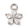 Brass Micro Pave Cubic Zirconia Pendants KK-I276-05P-01B-1
