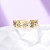 304 Stainless Steel with Rhinestone Adjustable Finger Rings RJEW-Q020-12G-1