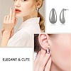 Brass Teardrop Stud Earrings for Women JE1090B-7