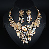 Alloy Glass Rhinestone Earrings & Necklaces Sets FS-WG8F07A-04-1