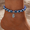Resin Evil Eye Alloy Charm Anklets WG9874B-06-1