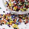 8/0 Opaque Colours Round Glass Seed Beads SEED-K003-3mm-M04-1