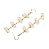 Glass Pearl Dangle Earrings EJEW-JE06463-01-5