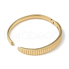 304 Stainless Steel Grooved Hinged Bangles for Women BJEW-U002-10G-4