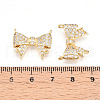Brass Micro Pave Cubic Zirconia Pendants KK-N257-38G-3