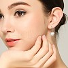 Crystal Rhinestone Ball Dangle Hoop Earrings for Girl Women EJEW-BB46443-A-3