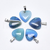 Natural Banded Agate/Striped Agate Pendants G-T122-24G-1